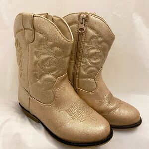Kids Gold Cowboy Boots
